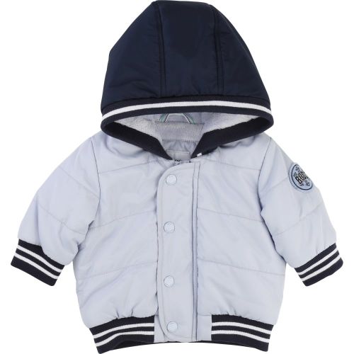 Baby Blue Hooded Puffer Jacket 13178 by BOSS from Hurleys
