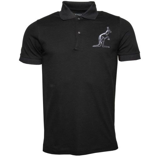 Mens Black Large Branded S/s Polo Shirt 22965 by Australian from Hurleys