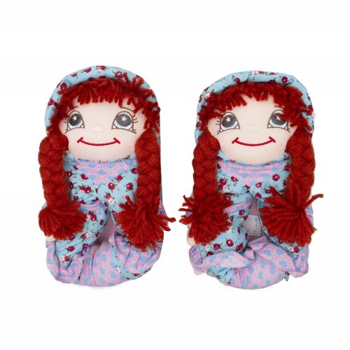 Girls Brown Hair Doll Slippers (24-36) 49323 by Lelli Kelly from Hurleys