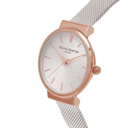 Womens Rose Gold & Silver Mesh Hackney Watch 72901 by Olivia Burton from Hurleys