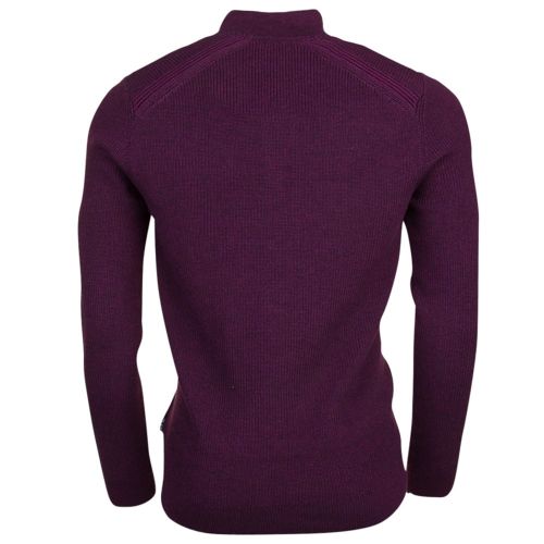 Mens Purple Pistach Half Zip Knitted Jumper 14219 by Ted Baker from Hurleys