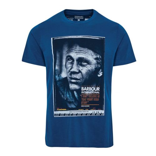 Mens Dark Petrol Hero S/s T Shirt 95655 by Barbour Steve McQueen Collection from Hurleys