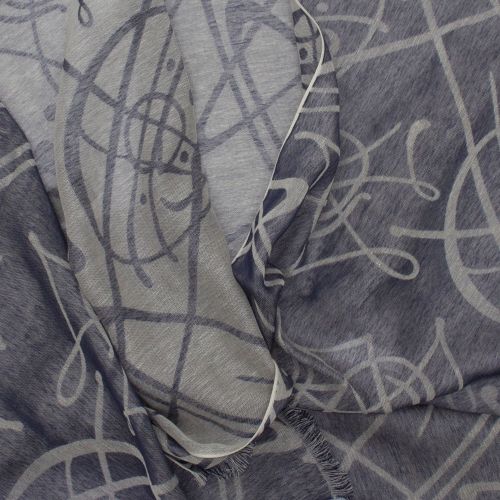Womens Navy Graffiti Orb Scarf 84829 by Vivienne Westwood from Hurleys