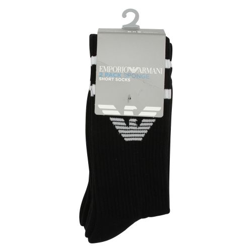 Mens Black Eagle Sport Socks 58780 by Emporio Armani Bodywear from Hurleys