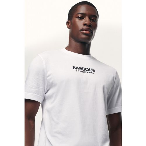 Mens White Formula S/s T Shirt 107361 by Barbour International from Hurleys