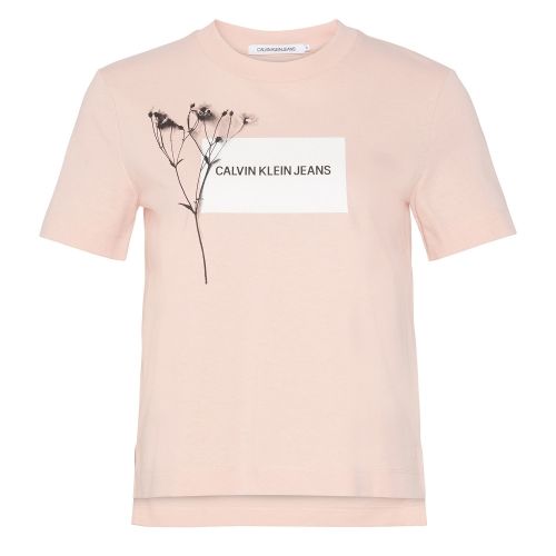 Womens Blossom Flower Graphic Straight Fit S/s T Shirt 49952 by Calvin Klein from Hurleys