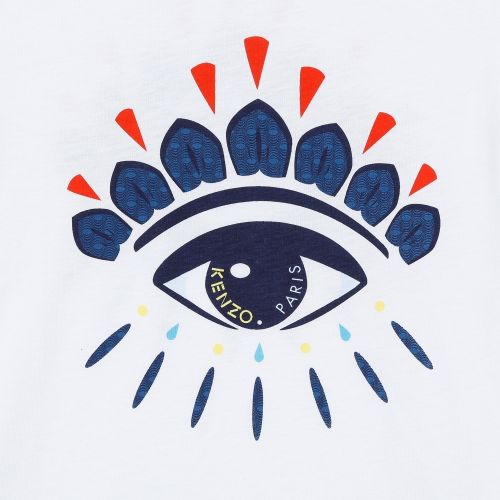 Junior Optic White Flavio Icon Eye S/s T Shirt 36474 by Kenzo from Hurleys