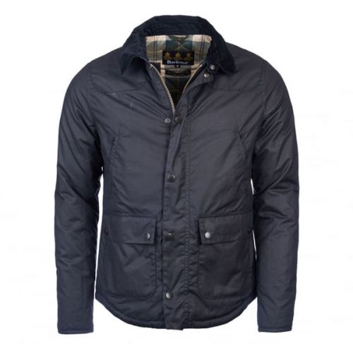 Heritage Mens Navy Reelin Waxed Jacket 11971 by Barbour from Hurleys