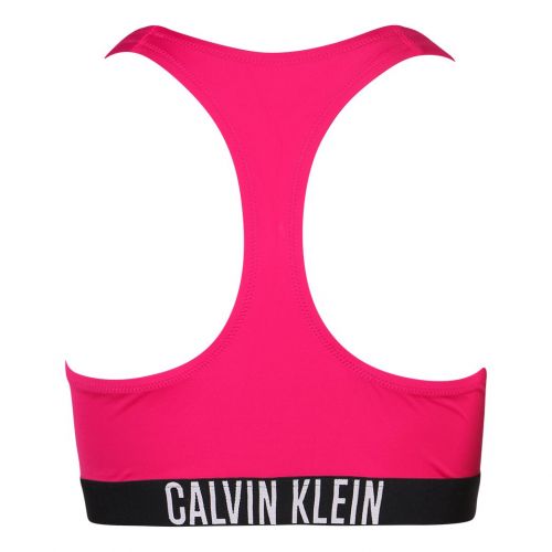 Womens Royal Pink Curve Logo Bralette Bikini Top 105258 by Calvin Klein from Hurleys