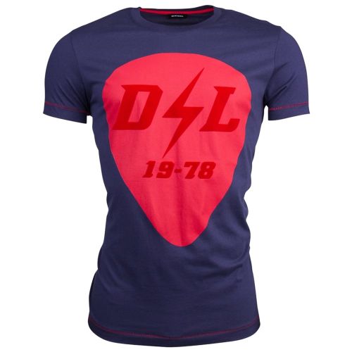 Mens Blue T-Diego-RB S/s T Shirt 17001 by Diesel from Hurleys