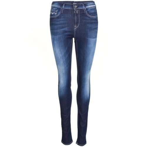 Womens Blue Wash Joi Hyperflex Skinny Fit Jeans 67707 by Replay from Hurleys