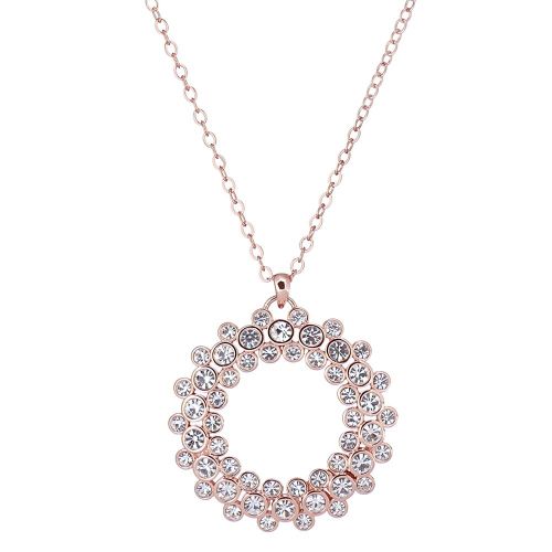 Womens Rose Gold/Crystal Auraa Aurora Hoop Pendant Necklace 82839 by Ted Baker from Hurleys