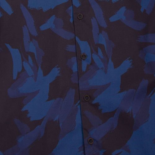 Mens Navy Playo Camo Print S/s Shirt 91041 by Ted Baker from Hurleys