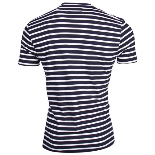 Mens Dark Sapphire Breton Stripe S/s T Shirt 13787 by Original Penguin from Hurleys