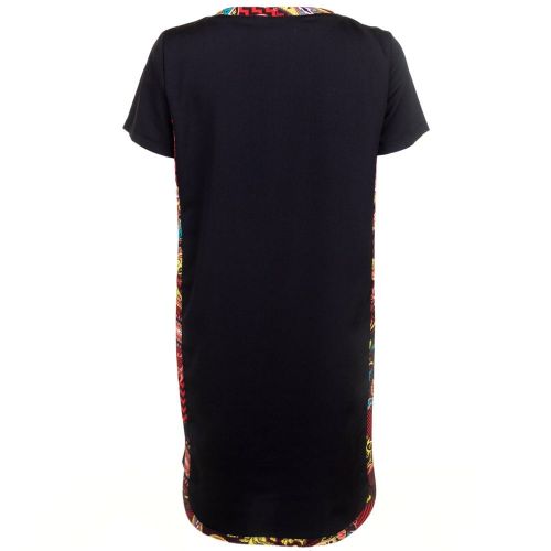 Womens Black Patterned Trim Zip Detail Dress 68010 by Versace Jeans from Hurleys