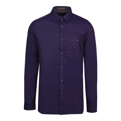 Mens Navy Yesway Oxford L/s Shirt 54968 by Ted Baker from Hurleys