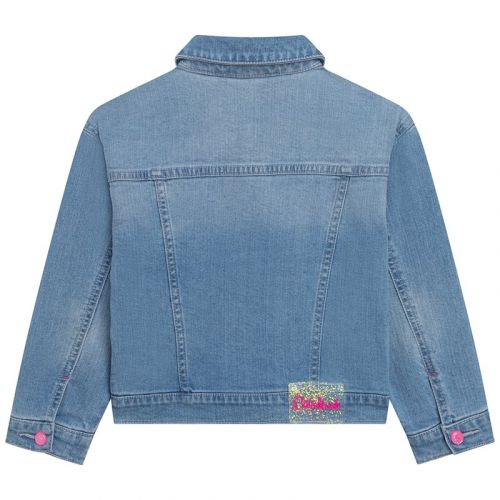 Girls Bleached Stone Patch Denim Jacket 104409 by Billieblush from Hurleys
