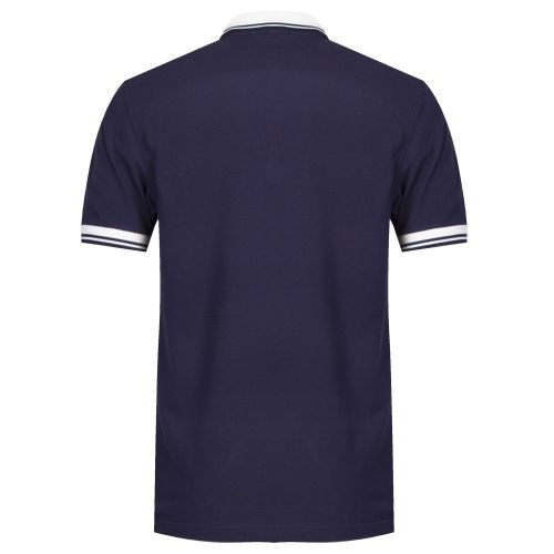 Mens Carbon Blue Contrast Rib Pique S/s Polo Shirt 35030 by Fred Perry from Hurleys