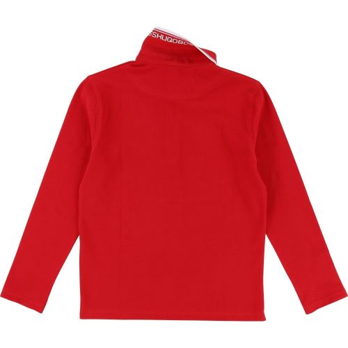 Boys Pop Red Tipped L/s Polo Shirt 28419 by BOSS from Hurleys
