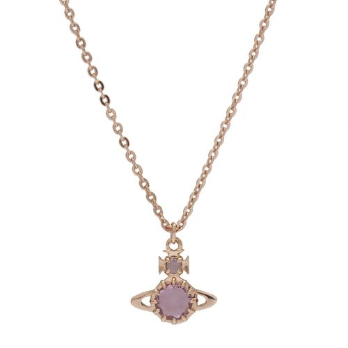 Womens Rose Gold Latifah Pendant Necklace 76870 by Vivienne Westwood from Hurleys
