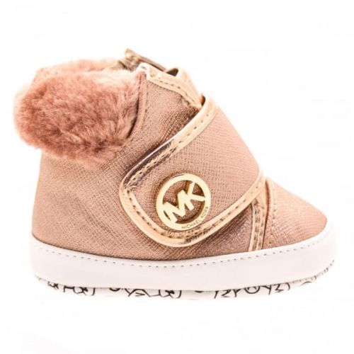 Baby Rose Gold Zia Nell Hi Top Trainers (16-19) 68763 by Michael Kors from Hurleys