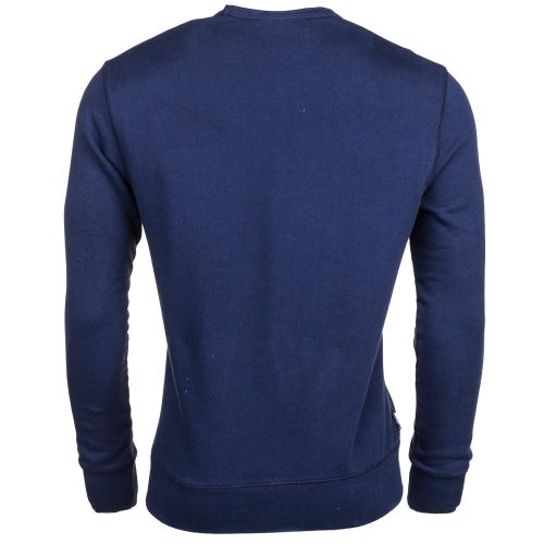 Mens Navy Small Logo Crew Sweat Top 66173 by Franklin + Marshall from Hurleys