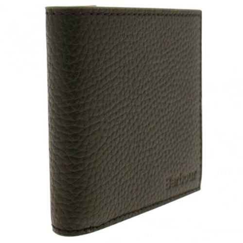 Lifestyle Mens Black Grain Leather Wallet 12358 by Barbour from Hurleys