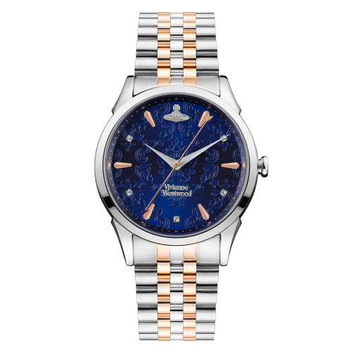 Womens Silver/Blue The Wallace Bracelet Watch 80029 by Vivienne Westwood from Hurleys