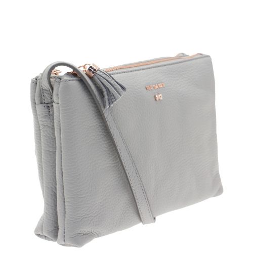 Womens Mid Grey Suzette Double Zip Crossbody Bag 25757 by Ted Baker from Hurleys