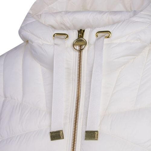 Womens White Spitfire Hooded Zip Through Sweat Jacket 73396 by Barbour International from Hurleys