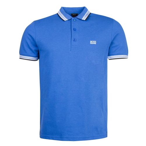 Athleisure Mens Bright Blue Paddy Regular Fit S/s Polo Shirt 26651 by BOSS from Hurleys