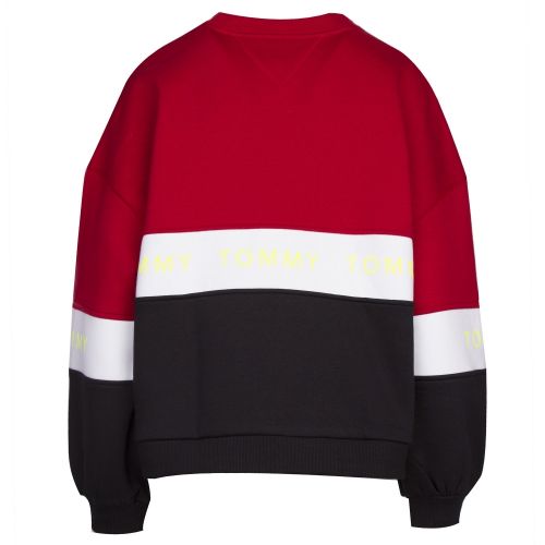 Womens Tommy Black/Multi Colourblock Sweat Top 34741 by Tommy Jeans from Hurleys