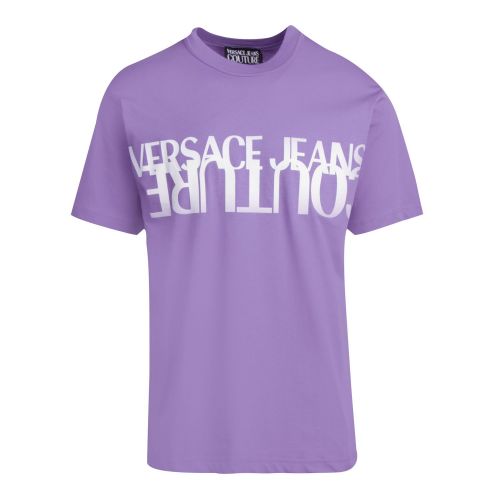 Mens Lilac Big Logo Regular Fit S/s T Shirt 77493 by Versace Jeans Couture from Hurleys