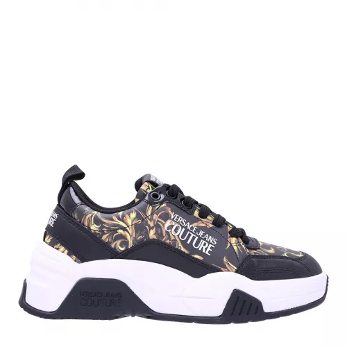 Womens Black Gold Stargaze Baroque Trainers 105735 by Versace Jeans Couture from Hurleys