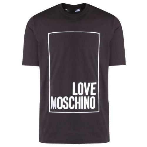 Mens Black Rubber Logo Regular Fit S/s T Shirt 35220 by Love Moschino from Hurleys