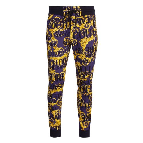 Mens Dark Blue Baroque Logo Print Sweat Pants 51269 by Versace Jeans Couture from Hurleys