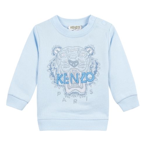 Baby Light Blue Tiger Sweat Top 36418 by Kenzo from Hurleys
