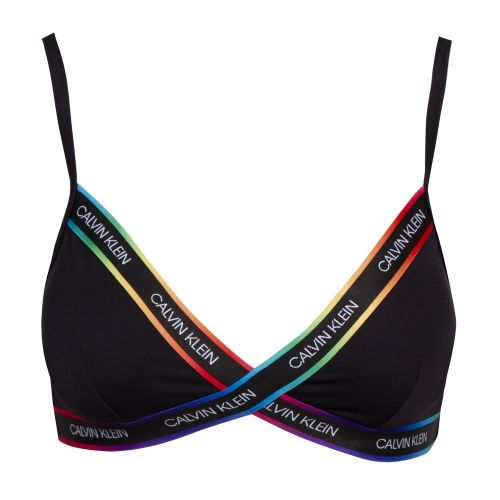 Womens Black Rainbow Trim Bikini Top 87160 by Calvin Klein from Hurleys