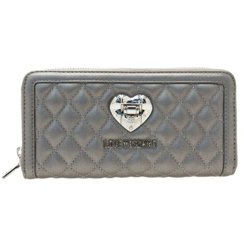 Womens Silver Quilted Purse 66081 by Love Moschino from Hurleys