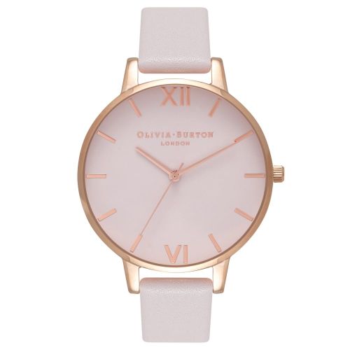 Womens Blush & Rose Gold Big Dial Watch 24884 by Olivia Burton from Hurleys