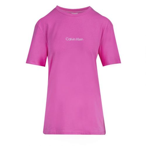 Womens Hollywood Pink Lounge Logo S/s T Shirt 100707 by Calvin Klein from Hurleys