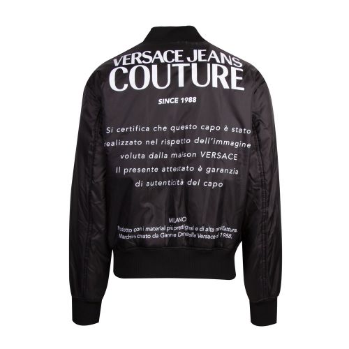 Mens Black Reversible Baroque Bomber Jacket 75720 by Versace Jeans Couture from Hurleys