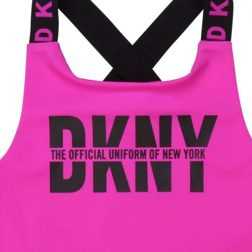 Girls Hot Pink Branded Vest Top 75356 by DKNY from Hurleys