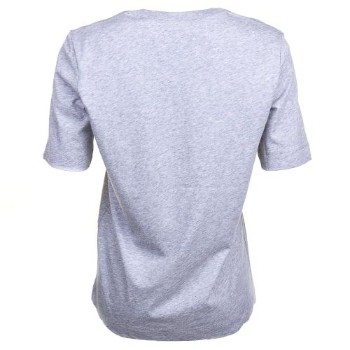 Womens Light Grey Melange Embossed Logo S/s Tee Shirt 10477 by Love Moschino from Hurleys