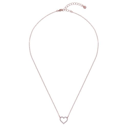 Womens Rose Gold/Crystal Lendra Crystal Heart Pendant Necklace 82809 by Ted Baker from Hurleys