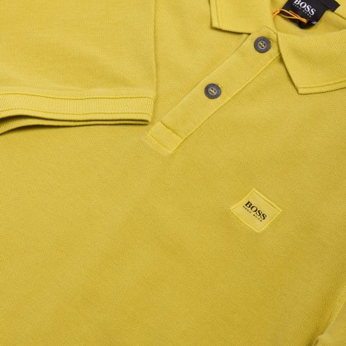 Mens Yellow/Green Casual Prime Slim S/s Polo Shirt 32111 by BOSS from Hurleys