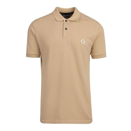 Mens Sand Pique S/s Polo Shirt 82098 by MA.STRUM from Hurleys