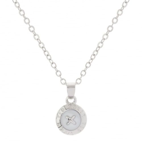 Womens Silver & White Elvina Pendant Necklace 66771 by Ted Baker from Hurleys