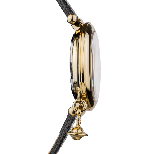 Womens Black/Gold Orb Heart Saffiano Watch 80040 by Vivienne Westwood from Hurleys