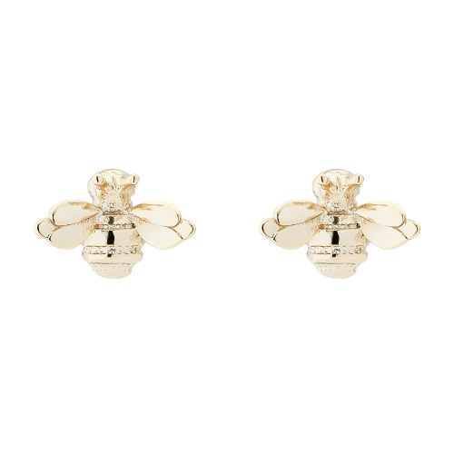 Womens Brushed Pale Gold Beelii Bee Studs 43584 by Ted Baker from Hurleys